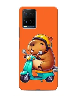 Чехол для Vivo Y21 / Y21s с картинкой «Капибара на скутере» Чехол для Vivo Y21 / Y21s с картинкой «Капибара на скутере»
