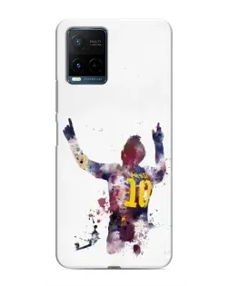 Чехол для Vivo Y21 / Y21s с картинкой «Акварельный Месси Барселона» Чехол для Vivo Y21 / Y21s с картинкой «Акварельный Месси Барселона»