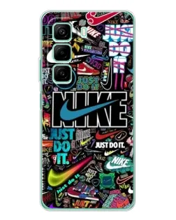 Чехол для Vivo Y21d с картинкой «Яркий коллаж Nike»