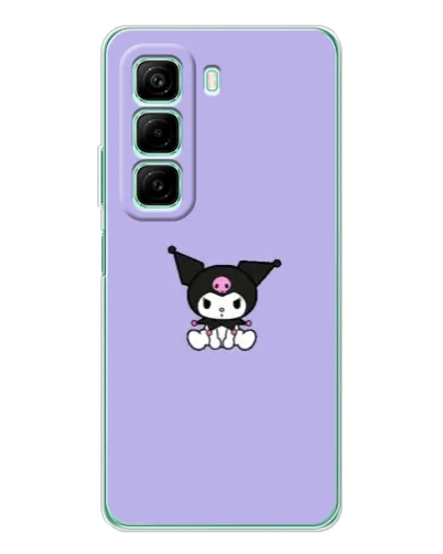Чехол для Vivo Y21d с картинкой «Kuromi — фиолетовый минимализм»