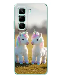 Чехол для Vivo Y21d с картинкой «Пара единорогов»