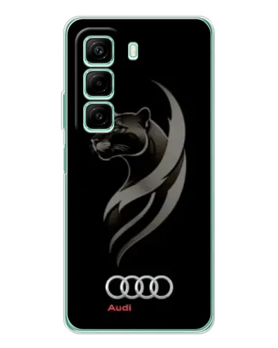 Чехол для Vivo Y21d с картинкой «Графика — пантера и Audi»