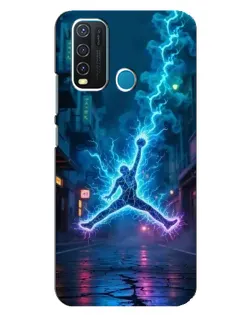 Чехол для Vivo Y30 с картинкой «Jordan Gold Jumpman»
