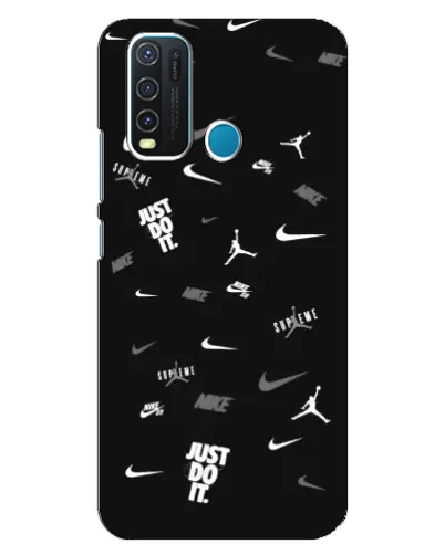 Чехол для Vivo Y30 с картинкой «Nike Black Pattern» Чехол для Vivo Y30 с картинкой «Nike Black Pattern»