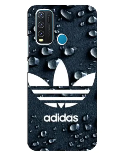 Чехол для Vivo Y30 с картинкой «Adidas Trefoil Blue»