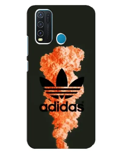 Чехол для Vivo Y30 с картинкой «Оранжевый дым Adidas»