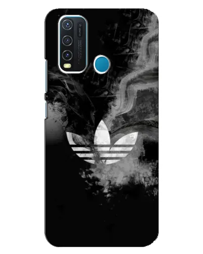 Чехол для Vivo Y30 с картинкой «Абстрактный дым Adidas»