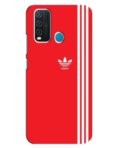 Чехол для Vivo Y30 с картинкой «Красный минимализм Adidas»