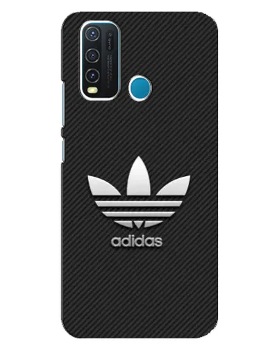 Чехол для Vivo Y30 с картинкой «Adidas Карбоновая текстура»