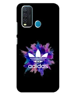 Чехол для Vivo Y30 с картинкой «Взрыв красок Adidas»