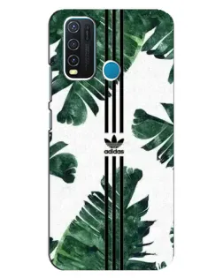 Чехол для Vivo Y30 с картинкой «Пальмовые листья адидас»