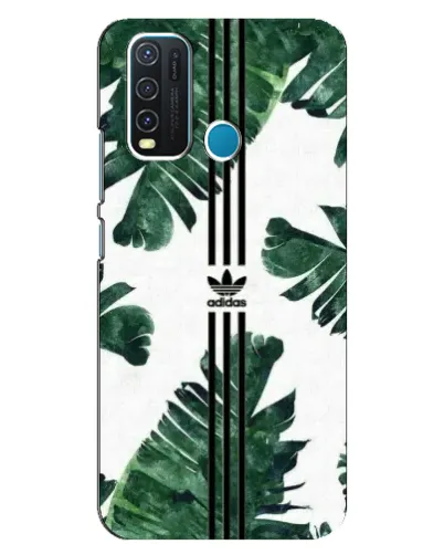 Чехол для Vivo Y30 с картинкой «Пальмовые листья адидас»