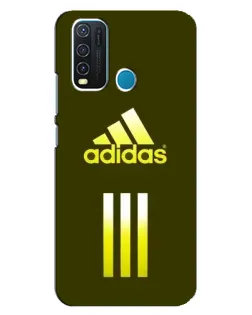 Чехол для Vivo Y30 с картинкой «Оливковый градиент Adidas»