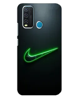 Чехол для Vivo Y30 с картинкой «Неоновый контур Nike»