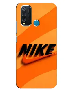 Чехол для Vivo Y30 с картинкой «Оранжевый драйв Nike»
