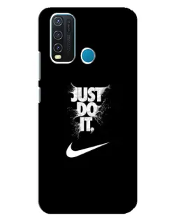 Чехол для Vivo Y30 с картинкой «Текстовый принт Nike»
