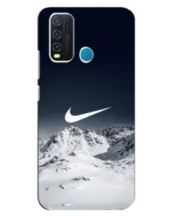 Чехол для Vivo Y30 с картинкой «Nike — зимние горы»