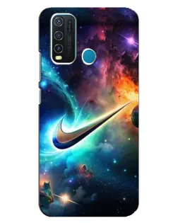 Чехол для Vivo Y30 с картинкой «Космический Nike Swoosh»