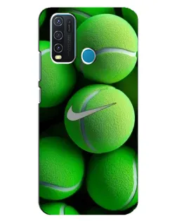 Чехол для Vivo Y30 с картинкой «Теннисные мячи Найк»