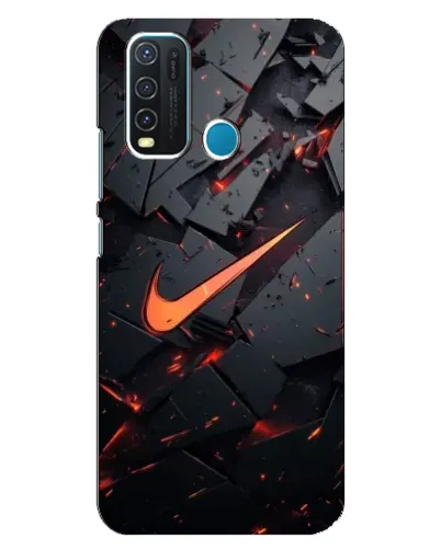 Чехол для Vivo Y30 с картинкой «Nike — эффект разломов» Чехол для Vivo Y30 с картинкой «Nike — эффект разломов»