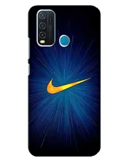 Чехол для Vivo Y30 с картинкой «Синий пульс Nike»