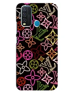 Чехол для Vivo Y30 с картинкой «Неоновый микс Nike»