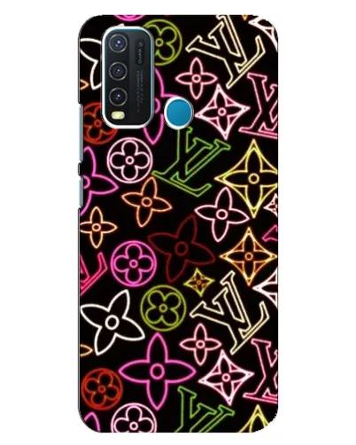 Чехол для Vivo Y30 с картинкой «Неоновый микс Nike»