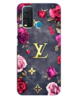 Чехол для Vivo Y30 с картинкой «Цветочный Louis Vuitton»