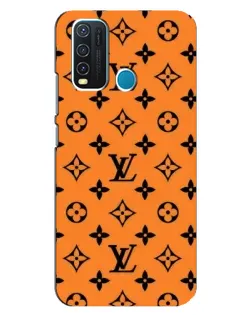 Чехол для Vivo Y30 с картинкой «Оранжевый стиль LV»