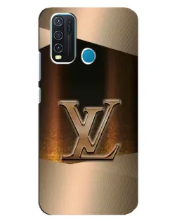 Чехол для Vivo Y30 с картинкой «LV — золотое сияние»