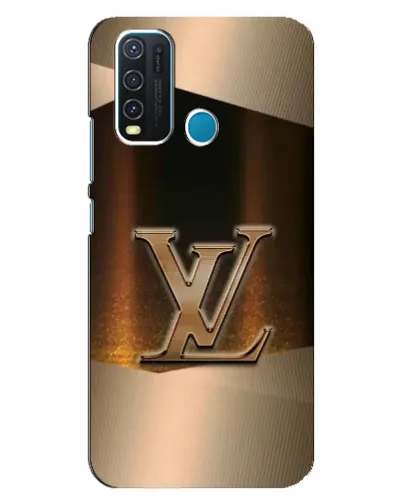 Чехол для Vivo Y30 с картинкой «LV — золотое сияние»