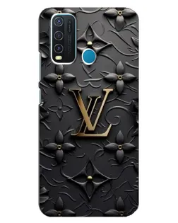 Чехол для Vivo Y30 с картинкой «Кожаная текстура LV»