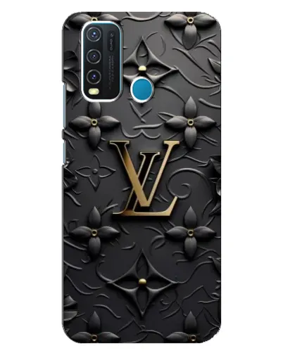 Чехол для Vivo Y30 с картинкой «Кожаная текстура LV»