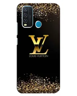 Чехол для Vivo Y30 с картинкой «LV — золотые искры»
