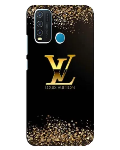 Чехол для Vivo Y30 с картинкой «LV — золотые искры»