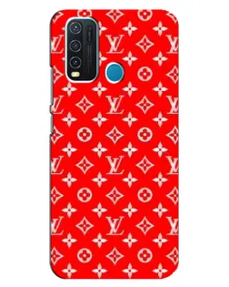 Чехол для Vivo Y30 с картинкой «Яркий паттерн LV»