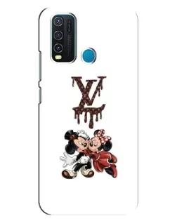 Чехол для Vivo Y30 с картинкой «LV и Микки Маус»