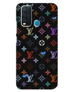 Чехол для Vivo Y30 с картинкой «Цветная монограмма LV»