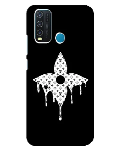 Чехол для Vivo Y30 с картинкой «Цветочная монограмма»
