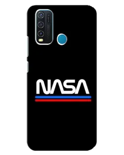Чехол для Vivo Y30 с картинкой «NASA — классика Red Blue»