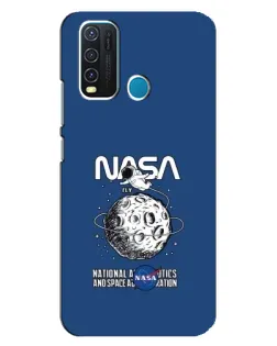 Чехол для Vivo Y30 с картинкой «NASA — лунная миссия»