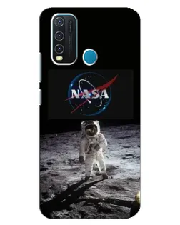 Чехол для Vivo Y30 с картинкой «Астронавт на Луне»