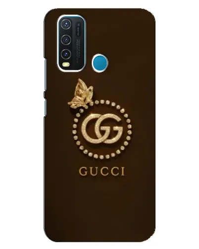Чехол для Vivo Y30 с картинкой «Gucci — золотая бабочка»