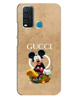 Чехол для Vivo Y30 с картинкой «Микки Маус Gucci — крафт» Чехол для Vivo Y30 с картинкой «Микки Маус Gucci — крафт»
