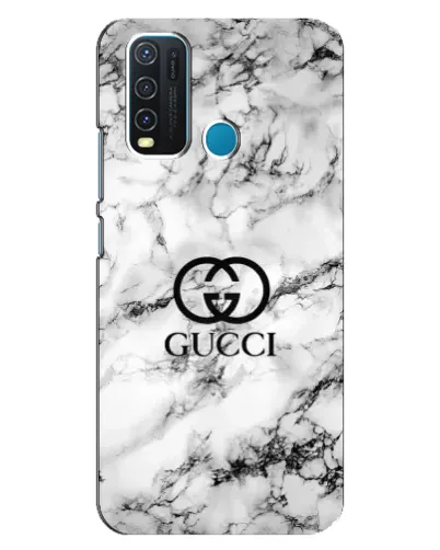 Чехол для Vivo Y30 с картинкой «Gucci — мраморный шик»
