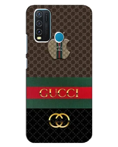 Чехол для Vivo Y30 с картинкой «Gucci — брендированный десерт»