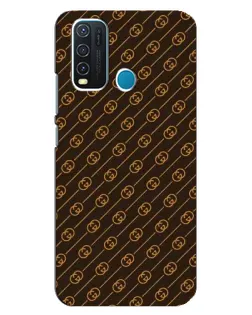 Чехол для Vivo Y30 с картинкой «Gucci — золотые диагонали» Чехол для Vivo Y30 с картинкой «Gucci — золотые диагонали»