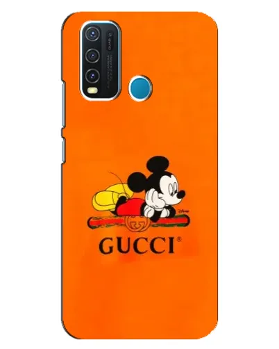 Чехол для Vivo Y30 с картинкой «Микки Маус Gucci — оранж» Чехол для Vivo Y30 с картинкой «Микки Маус Gucci — оранж»