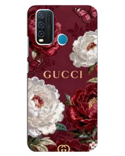 Чехол для Vivo Y30 с картинкой «Gucci — бордовые розы» Чехол для Vivo Y30 с картинкой «Gucci — бордовые розы»