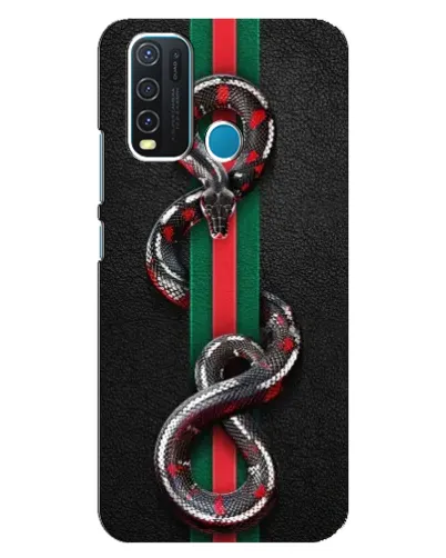 Чехол для Vivo Y30 с картинкой «Gucci — змея на полосе» Чехол для Vivo Y30 с картинкой «Gucci — змея на полосе»